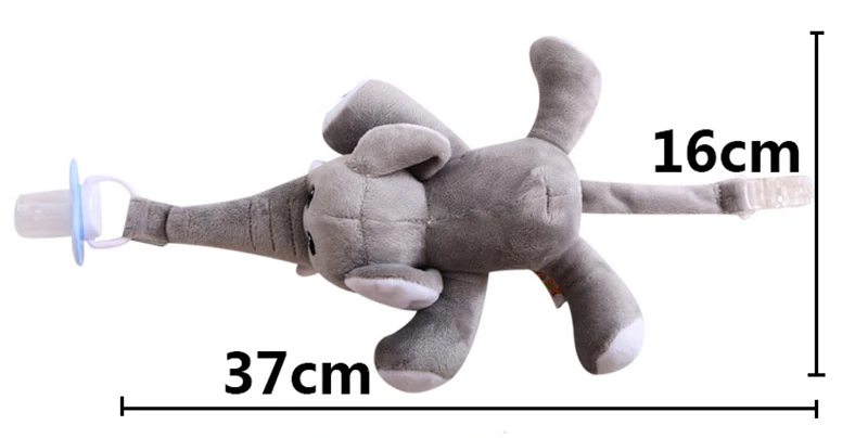 Baby Cartoon Animal Pacifier Infant Cute Plush Nipple Soother Training Toys Kids Soother Nipple Dog Lion Pacifier Clip T0713 (16)