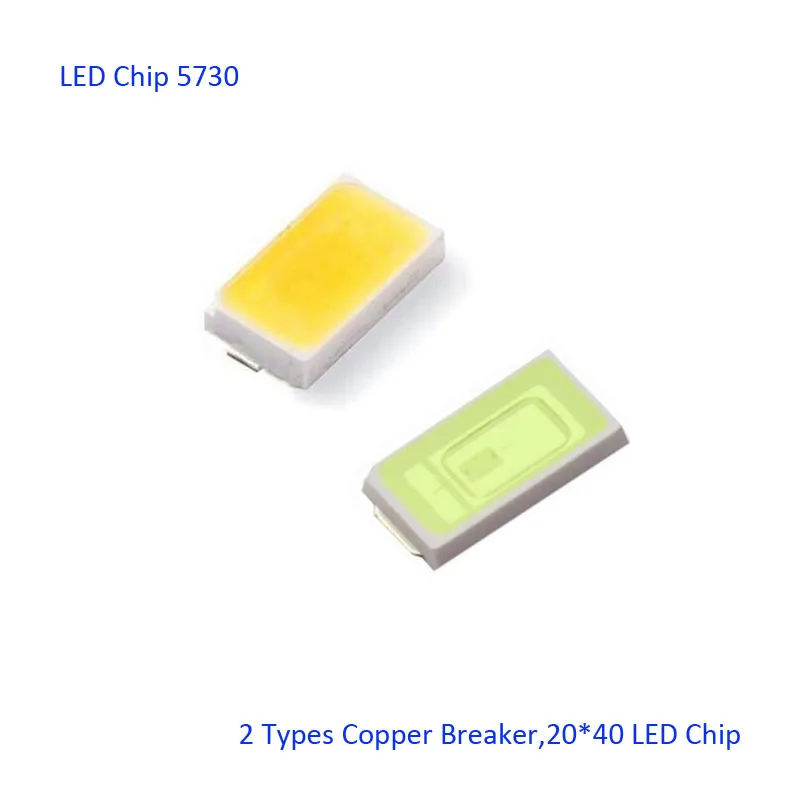 100 шт 0,5 W 55-65lm белый светильник SMD светодиодный чип 5730 лампы 3,0~ 3,6 V для светодиодный светильник
