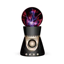 Itek New Magic Plasma Ball Flash Lamp Wireless Bluetooth Speaker Music Player Subwoofer Support TF Card FM Radio Hands-free Call