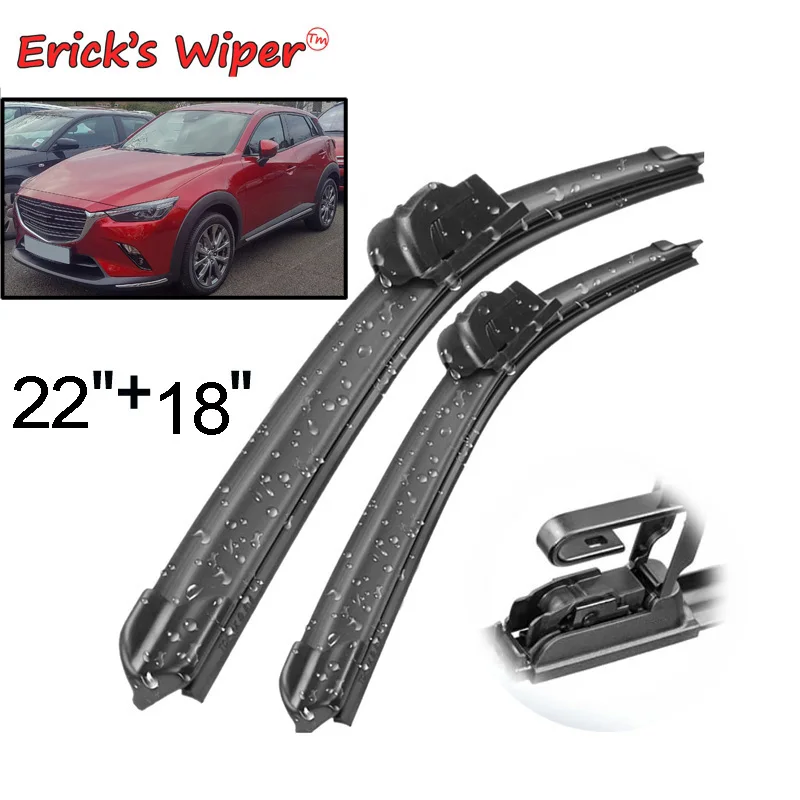 

Erick's Wiper Front Wiper Blades For Mazda CX-3 ( CX3 ) 2015 2016 2017 2018 2019 Windshield Windscreen Front Window 22"+18"