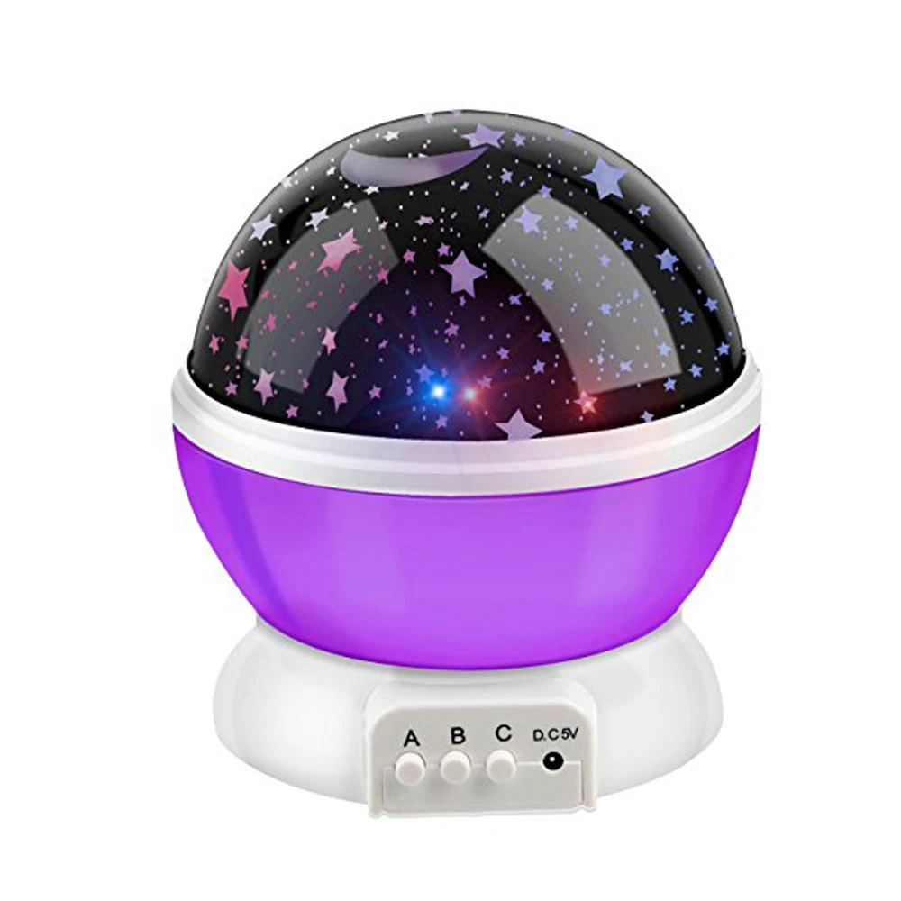 

Xsky Night Light Star Projector Lighting Moon Sky Rotation Kids Baby Nursery Nightlight Rotating USB Cable/Battery Operated Lamp