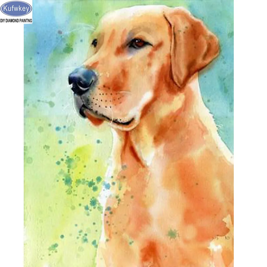 Buy Full,DIY,Diamond Embroidery,labrador,5d Diamond