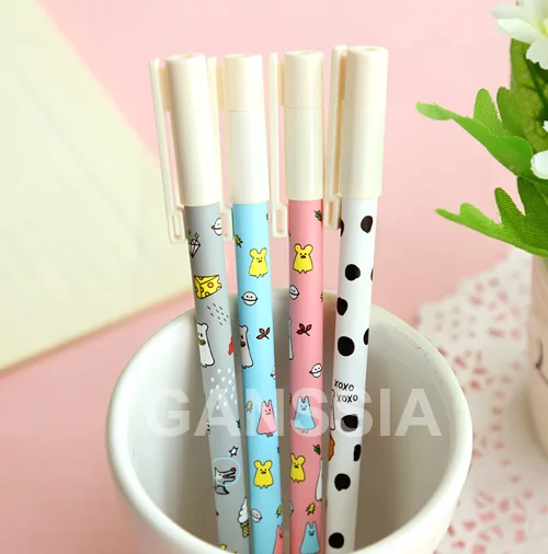

1PC cute style writing pen 0.35mm Ghost series gel pens Office stylo escolar School stationery material(ss-1215)