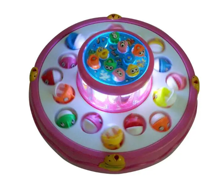 Новые рыболовные игрушки набор для детей Обучающие музыкальные игрушки электрическая вращающаяся рыболовная игра забавные виды спорта, цвет случайный
