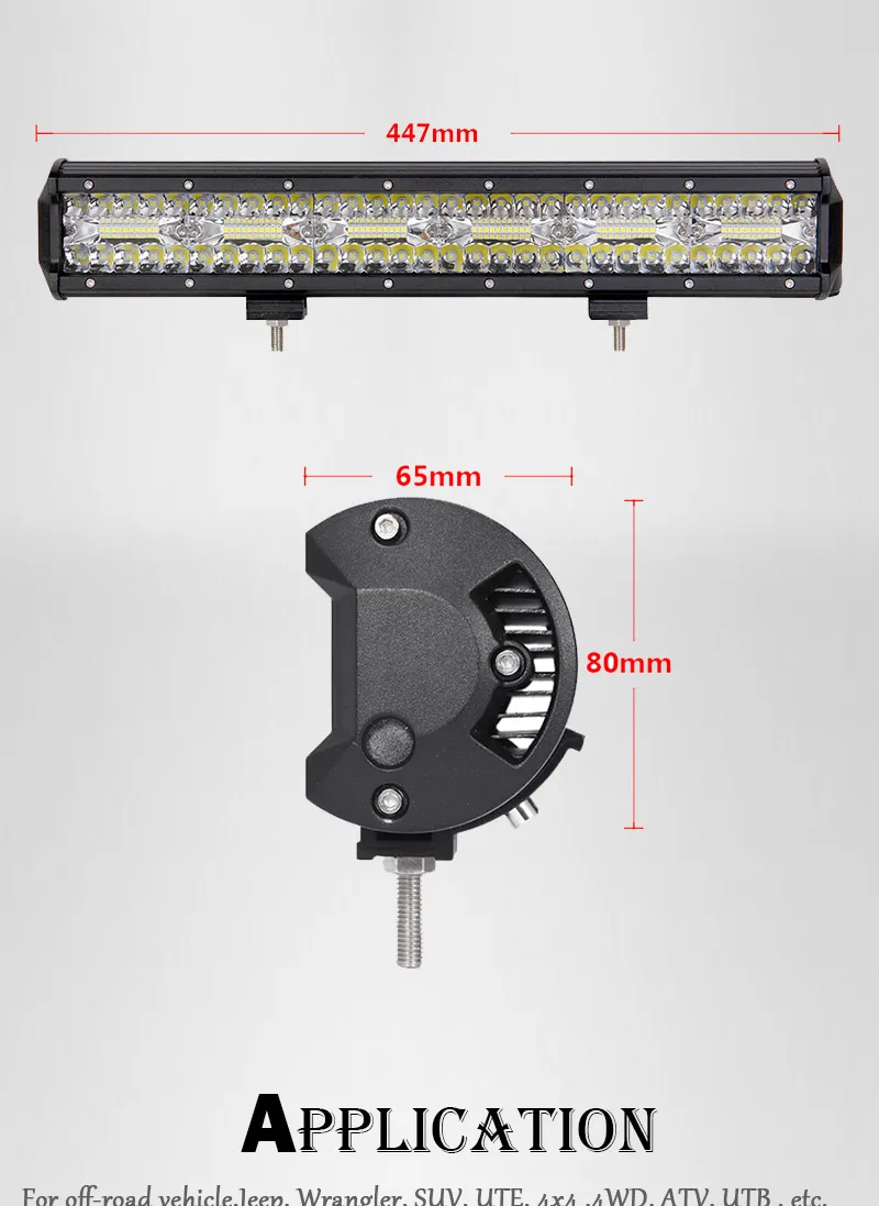 17,5 дюймов 360 Вт комбо светодио дный свет баров пятно луч для работы для вождения Offroad Лодка автомобиль тягач 4x4 внедорожник ATV 12 В 24 В