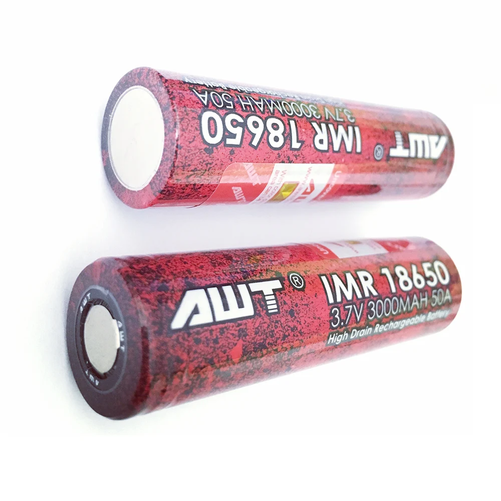 Billige AWT 18650 Batterie 3000mAh 50A Lithium Batterie für SMOK Voopoo Vaporesso Luxe Wismec Reuleaux RX2 3 VS VTC6 HG2 T043