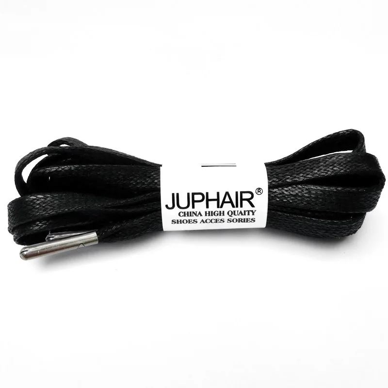 3Pairs Waxed Cotton Flat Shoelaces Leather Shoes Shoestring Leather Boots Shoe Laces Martin Boots Shoelace Metal Head High-grade