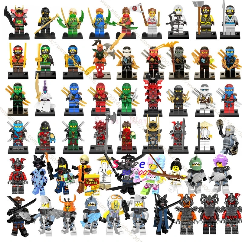 

Single Masters of Spinjitzu Movie KAI JAY COLE ZANE Lloyd Wu NYA Ronin GARMADON building blocks bricks toys for children