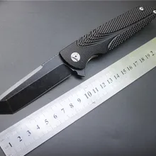 Brian Nadeau Тактический выживания Тайфун Флиппер подшипник нож D2 черный Stonewash лезвие черный алюминиевый лист ручка, EDC инструменты
