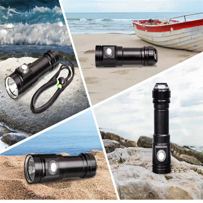 XM-L2 T6 LED Diving Scuba Flashlight Underwater powerful led flashlight waterproof torch flashlight t6 laser pointer #4S18 (15)