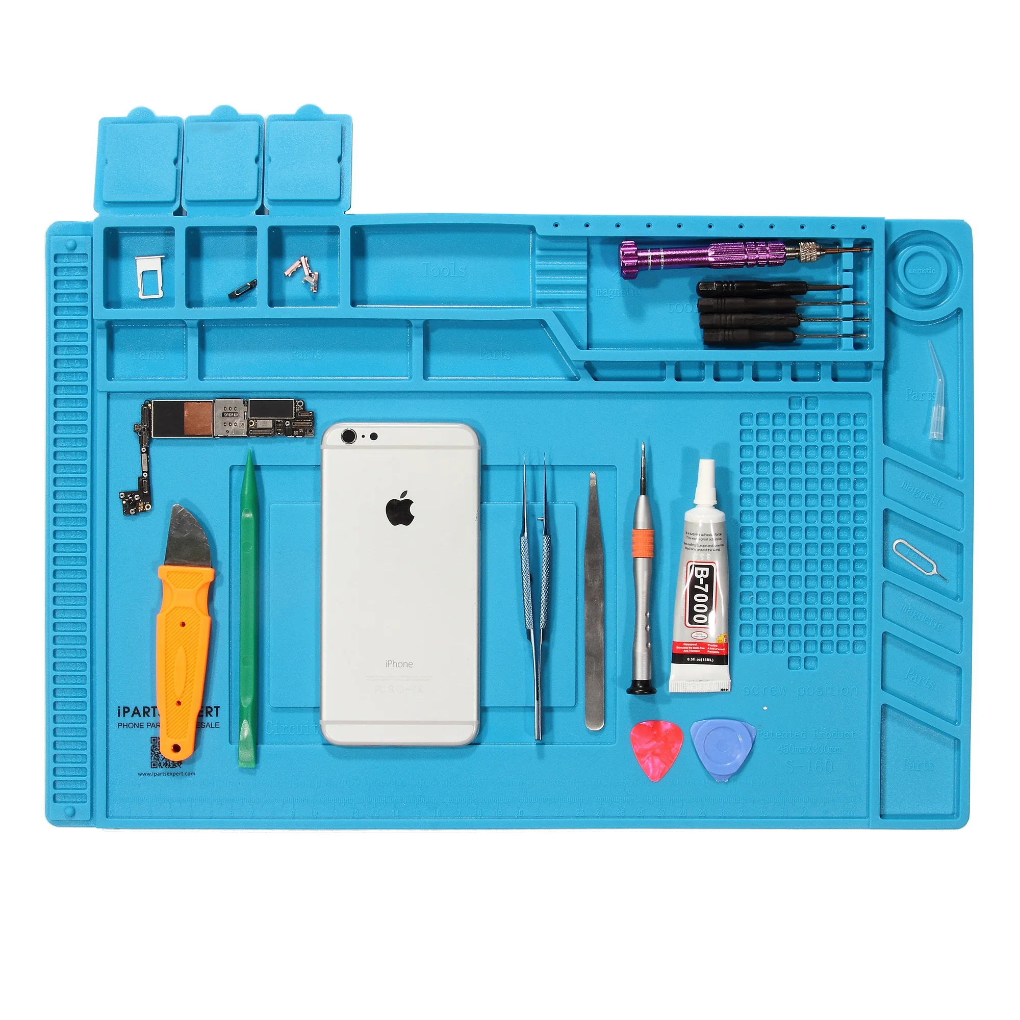 DULCII Heat Insulation Screw Keeper Silicone Mat Cell Phone