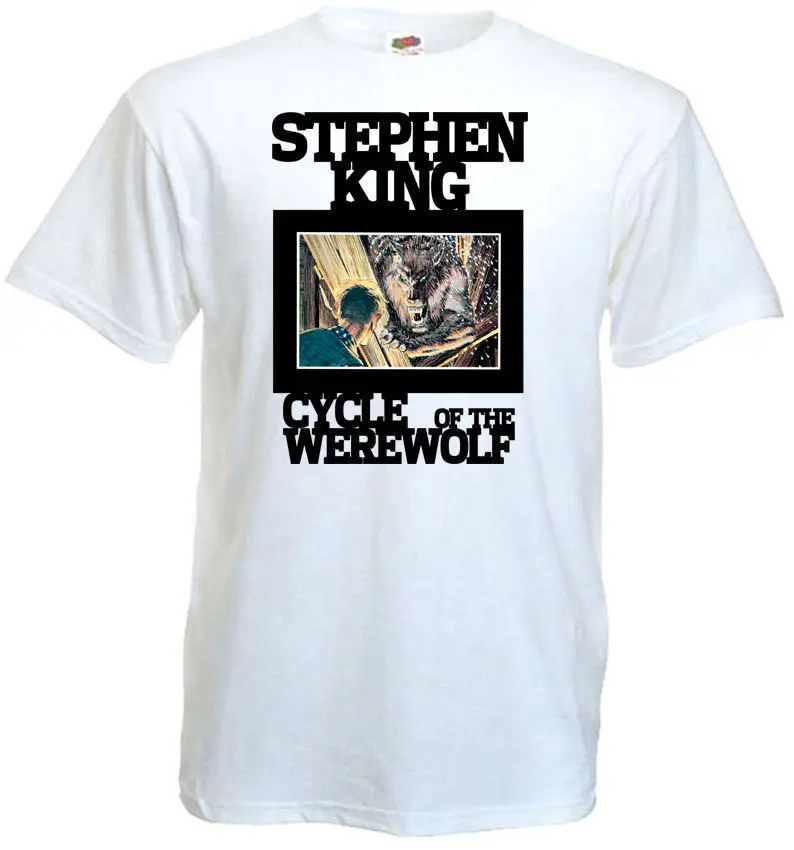 Cycle of The Werewolf T-shirt White Poster All Sizes S...3XL Brand Cotton Men Clothing Male Slim Fit T Shirt