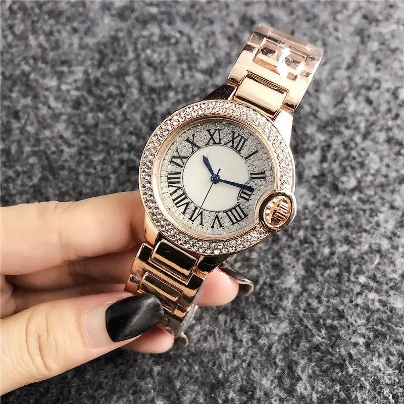 

High-end ladies quartz watch, goddess crystal texture style and brand logo,CR