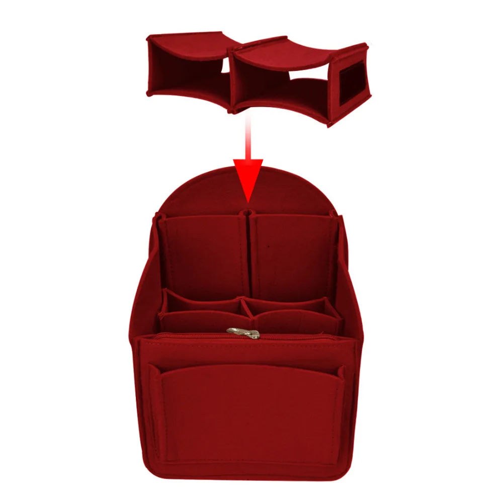 2019 المرأة التجميل حقيبة ورأى القماش منظم حقيبة الماكياج إدراج السفر المنظم حقيبة حقيبة مستحضرات تجميل متعددة الوظائف التخزين المنظم