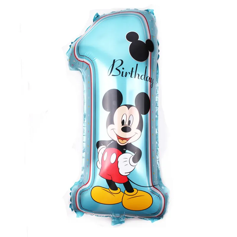 

TSZWJ 1pcs new Minnie Mickey one Year Birthday Aluminum Balloon Party Toy Party Decorative Balloon