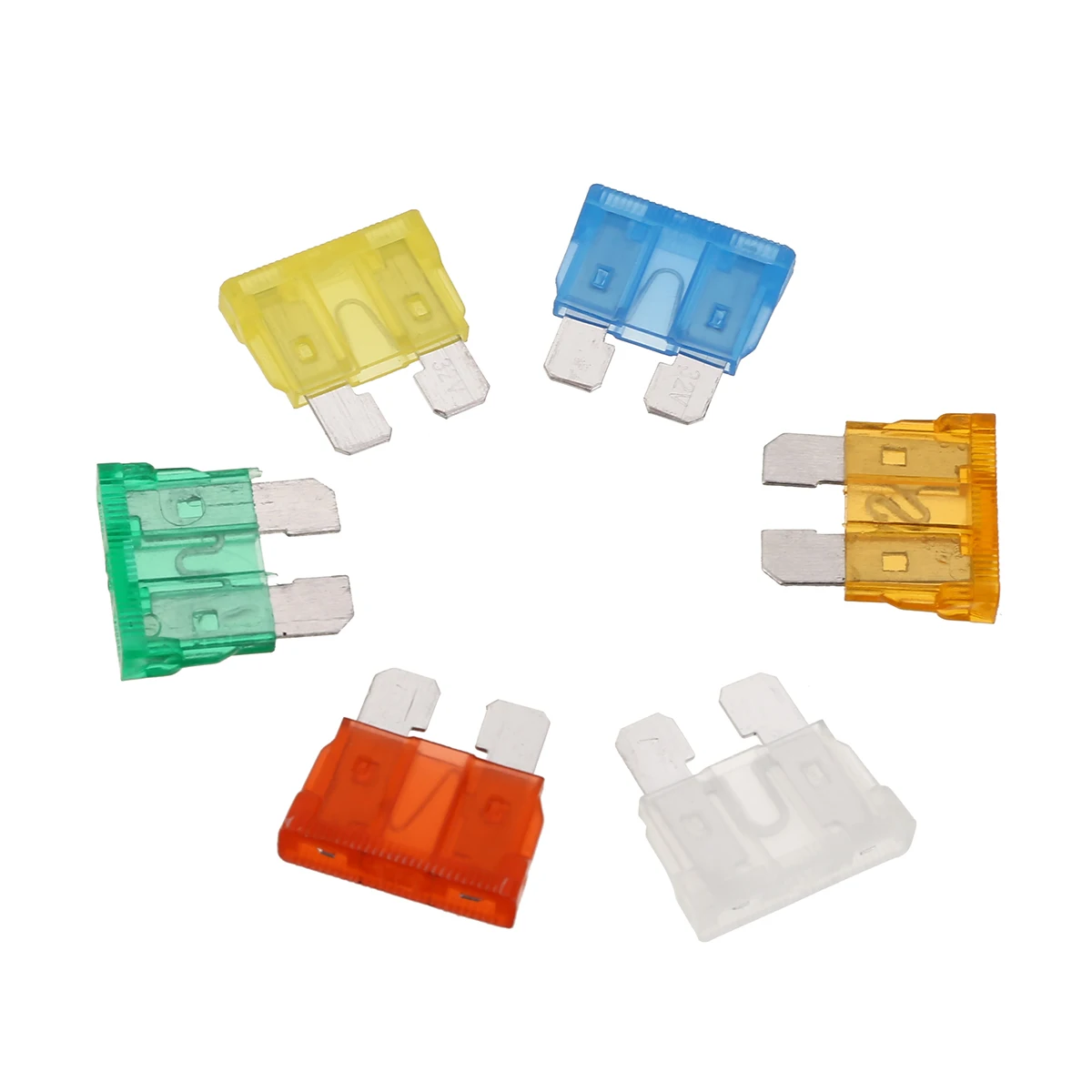 36PCS Multicolor Mix Car Automotive Blade Fuses 7.5A 10A 15A 20A 25A 30A Car Styling Standard Medium Fuse Set