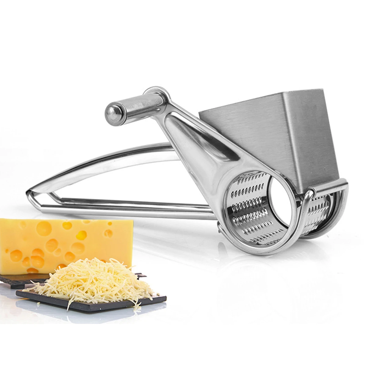 ROSENICE Stainless Steel Rotary Grater Cheese Cutter and Slicer Cheese