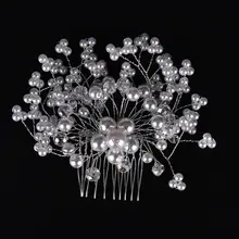 1 шт. свадебные расческа для волос Шарм Для женщин обувь для невесты с украшением в виде кристаллов жемчужины, горный хрусталь для волос заколки аксессуары 2 стиля