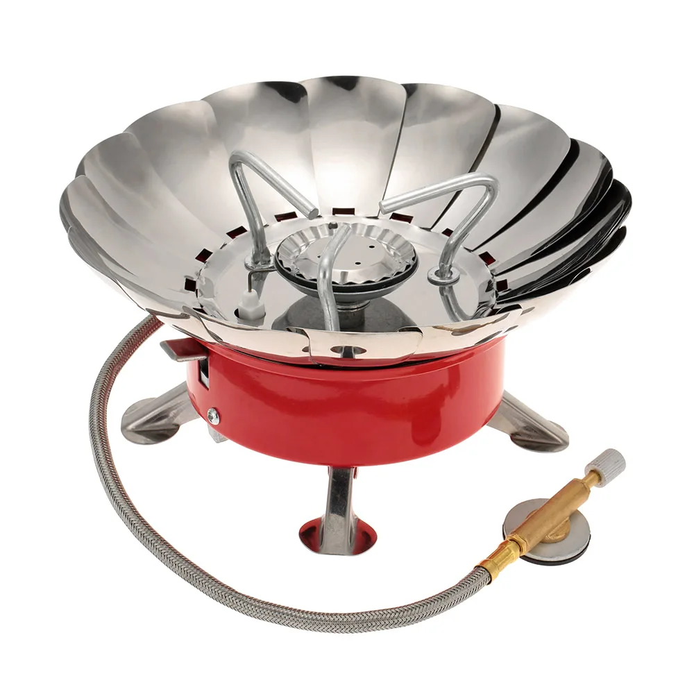 Outdoor Portable Gas Stove Camping Equipment Retracted Windproof Picnic