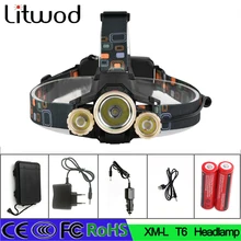 Z30 7000LM CREE XML 1T6+2Q5 LED Headlight Headlamp Head Lamp Light 4mode torch with different accessories for fishing Lights