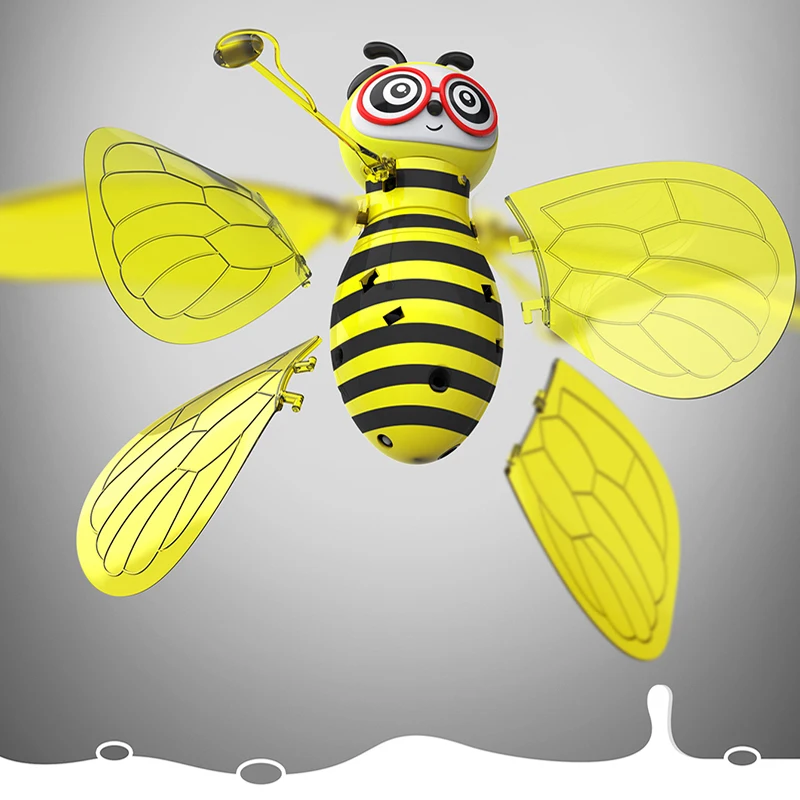 10 см мини порхающая пчела Радиоуправляемый Дрон с крыльями ручной зондирования индукционный вертолет электронная модель Квадрокоптер дрона игрушки для детей