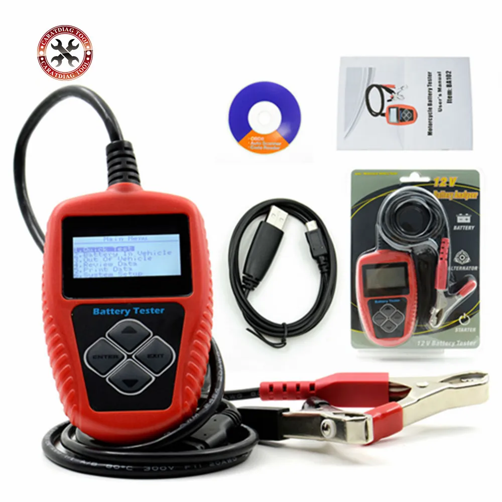Оригинальный тестер аккумуляторной батареи QUICKLYNKS BA102 ЖК-дисплей аккумулятора 12 В