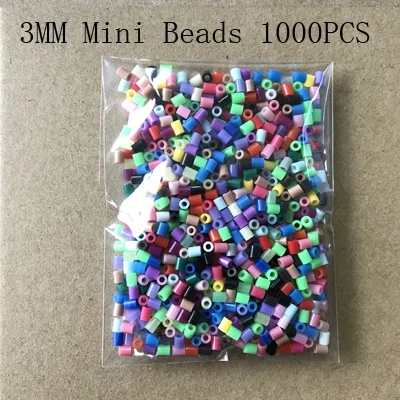 3 мм Хама/перлер/предохранитель мини бусины DIY материал с аксессуарами обучающая игрушка для детей - Цвет: 3mm Mixed 100 Beads