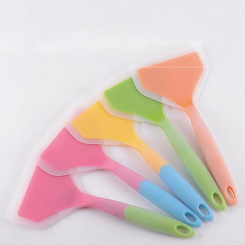 

Random Color Non-Stick Turner Silicone Spatula Kitchen Tools Cooking Utensils Heat Resistant Flexible Dropshipping