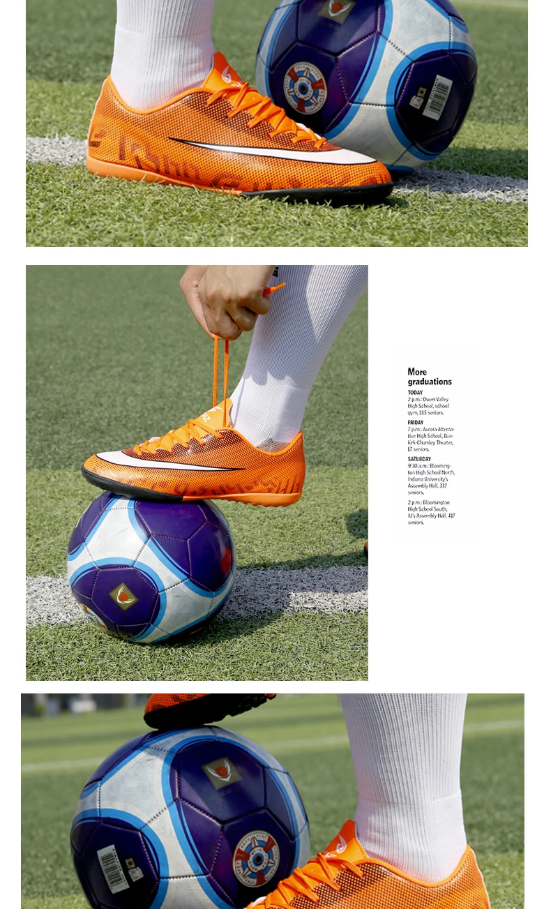 ZHENZU/профессиональные футбольные бутсы для мужчин и мальчиков; футбольные бутсы; детские спортивные кроссовки; chaussure de foot