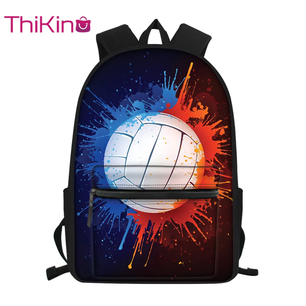 

Thikin Ice and fire Volleyball Student School Bag Teens Backpack Big Capacity School Supplies Package Shoulder Bag Women Mochila
