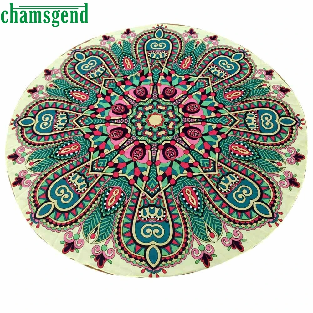 

8 Kind Of Circular Round Print Yoga Mat Fitness Towel Beach Blanket Style Big Size Table Colth Camping Cover-Up Dec20