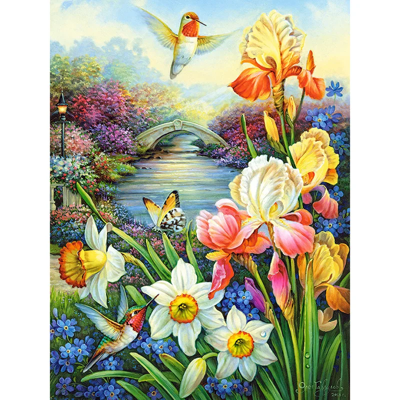 DIY Diamond Embroidery Diamond Painting Flowers Cross Stitch New Arrival Mosaic Decoration Home