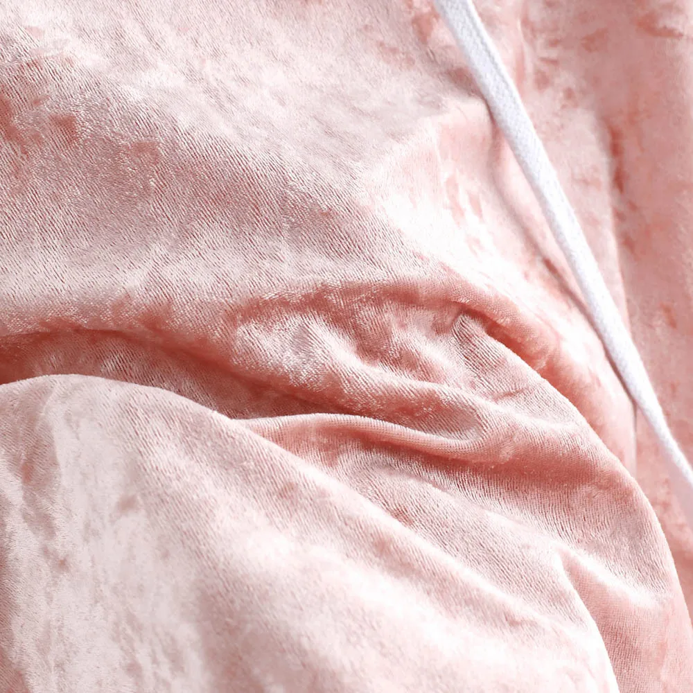 CHAMSGEND, Женская толстовка с длинным рукавом, джемпер, пуловер с капюшоном, топы, бархатная блузка, розовая, Прямая поставка, B930