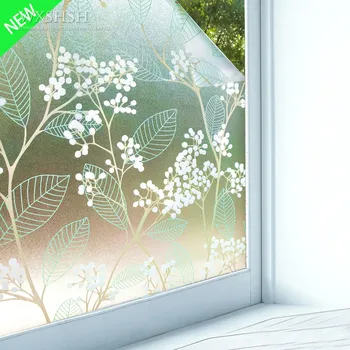 

30x100 Cm Self-adhesive Stained Home Decorative Window Film,Frosted Opaque Privacy Glass Sticker For Home and Office Heat Vinyl
