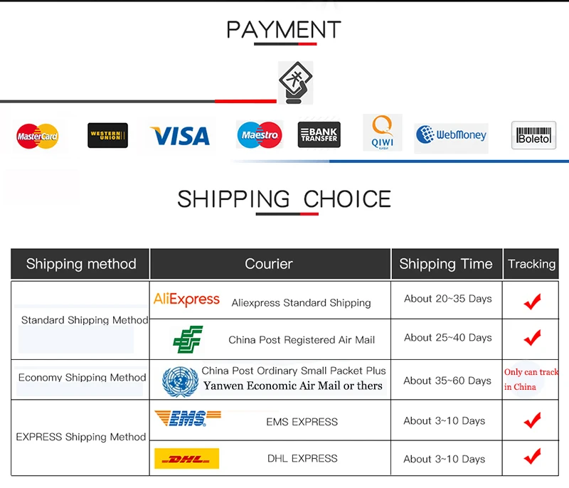 Payment and Shipping