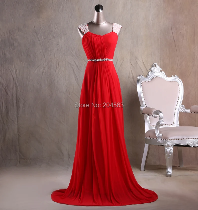 

Real Picture Charming Bridesmaid Dresses with Pearls and Beads Red Bridesmaid Dress for Wedding Event can Custom Made Color
