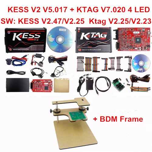 Красный KESS 5,017 KTAG 7,020 V2.47 KESS V2 V5.017 K тег V7.020 V2.25 мастер евро OBD2 программатор системного блока управления KESS 2 2,47 K-TAG 2,25 - Цвет: KTAG KESS Frame