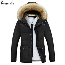 Зимняя мужская хлопковая одежда Повседневная модная куртка с капюшоном качественное Утепленное зимнее пуховое хлопковое пальто D116