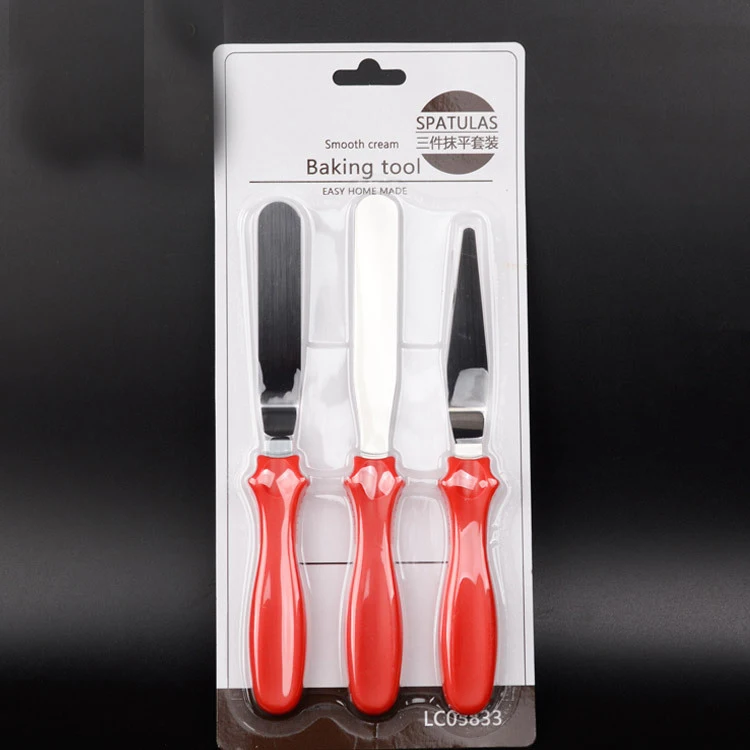 3 Pieces Set Angled Spatula Professional Cake Decorating