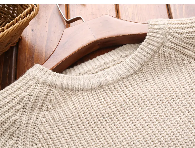3Color Winter Men Pullover Sweaters Warm Thick Sweater Men Autumn Knited Male Pullover Jumper Navy Red Khaki Brand Muls M-4XL-12