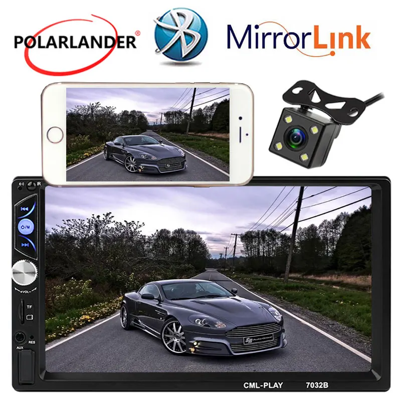 Mirror link Android 8,0 2 din автомобильное радио Авторадио 7 ''мультимедийный плеер Bluetooth handsfree FM/TF/USB камера заднего вида автомобильное радио