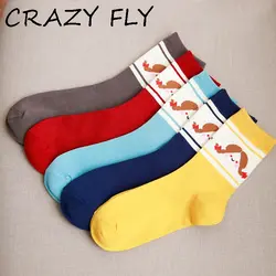 Магазин Crazy Fly новая распродажа носки с мультяшным рисунком Для женщин кот следы 3D Животные Стиль полосатые хлопковые носки женские тапочки