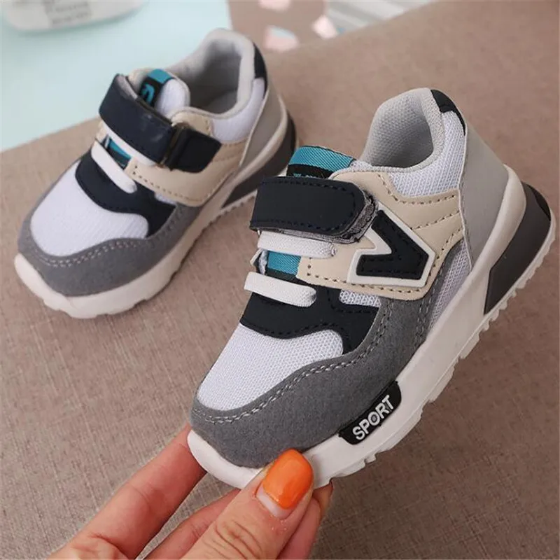 

MHYONS 2019 Kids Shoes For Boys Girl Children Casual Sneakers Baby Girl Air Mesh Breathable Soft Running Sports Shoe Pink Gray