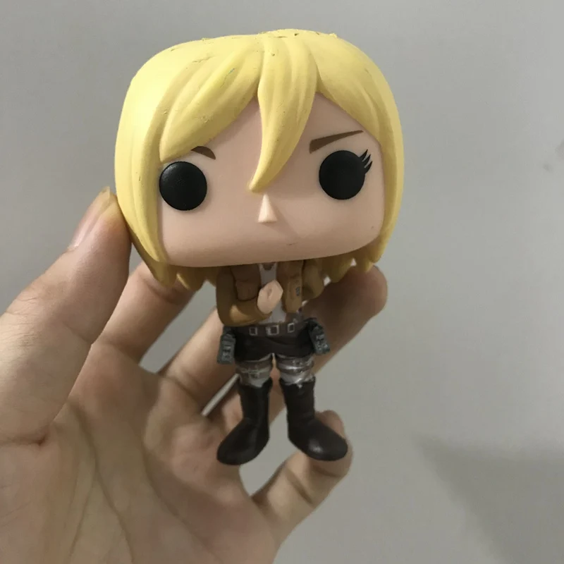 Оригинальный Funko pop Secondhand анимация: атака на Титанов-Криста Виниловая фигурка Коллекционная модель свободная игрушка без коробки