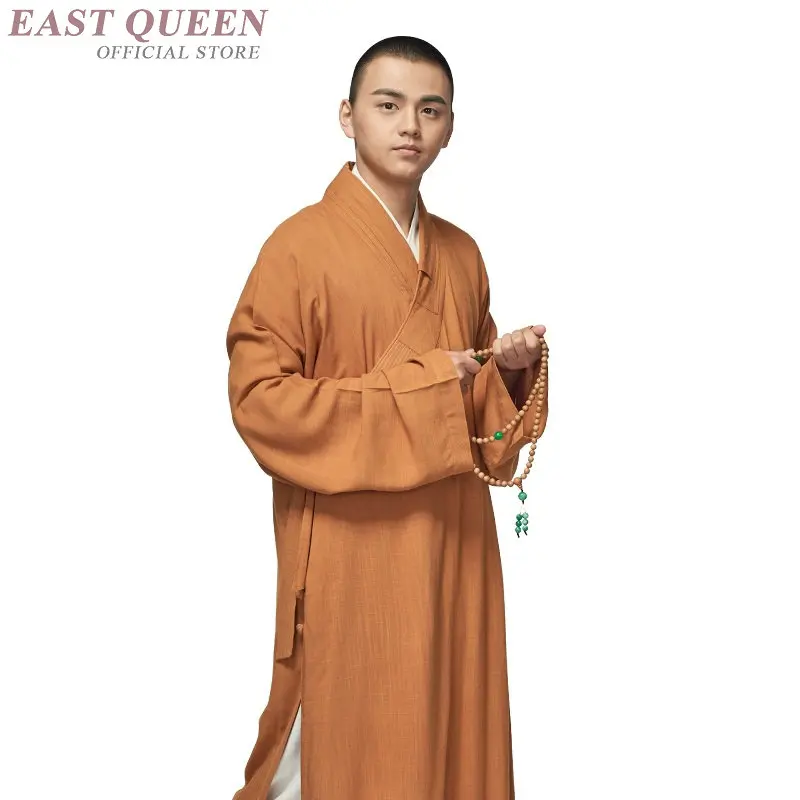 Buddist monk clothing zen clothing traditional Chinese monk outfit large size shaolin zen buddist robes FF654 A