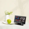 Réveil multifonction de température et d'humidité, thermomètre numérique, hygromètre, écran LCD coloré, rétro-éclairage activé par Vioce ► Photo 2/6