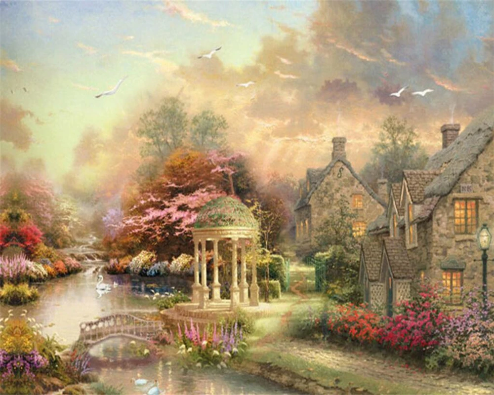 Beibehang Custom Wallpaper Living Room Bedroom Mural 3D Stereo Oil