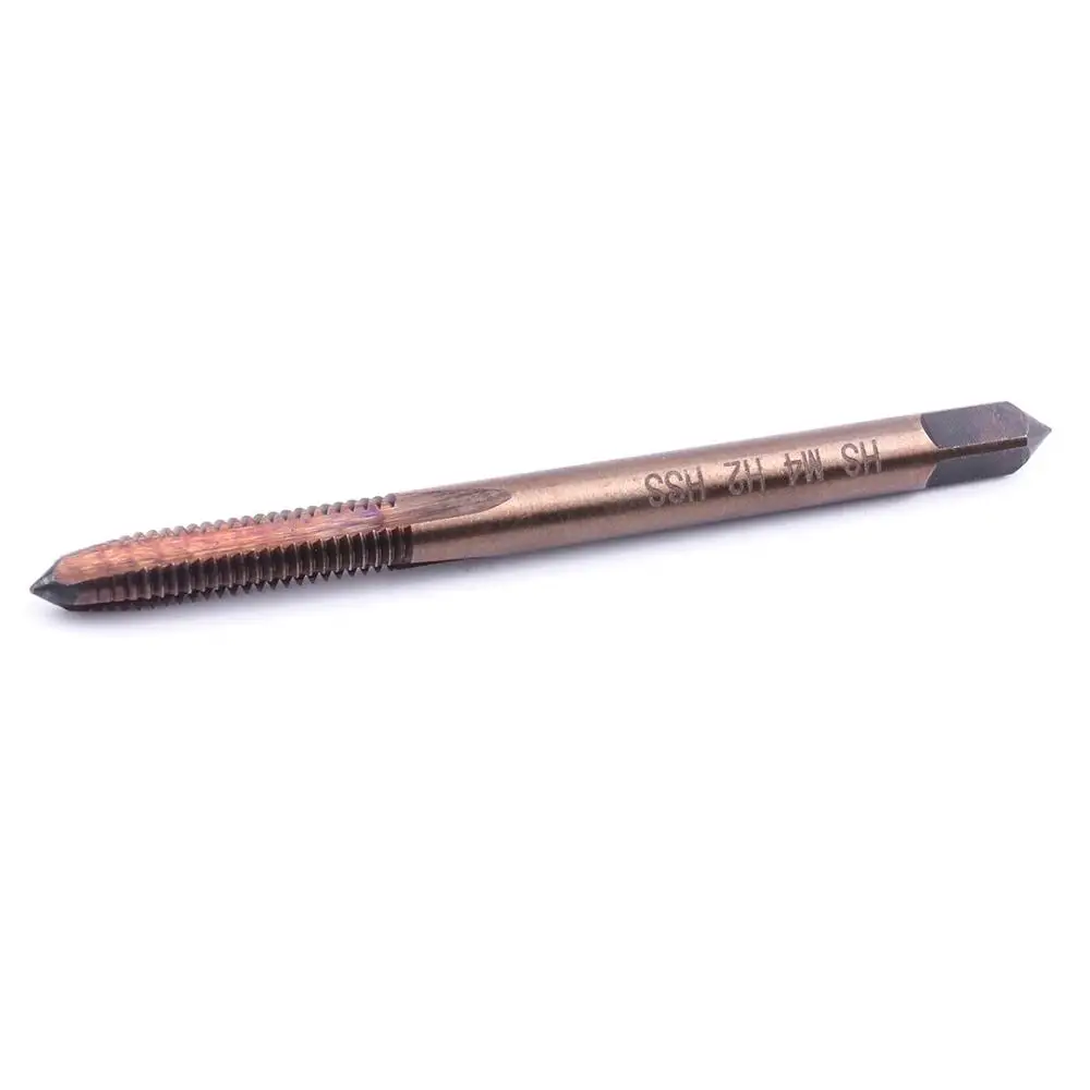

2Pcs M4x0.7mm Machine Screw Thread Metric Plug Tap HSS-CO Cobalt Precision H2 Machine Tap Drill Metalworking Hand Tools