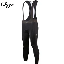 Cheji мужской велосипедный комбинезон MTB 3D гель мягкий нагрудник шорты дышащие быстросохнущие высокоэластичная лайкра черные велосипедные длинные брюки