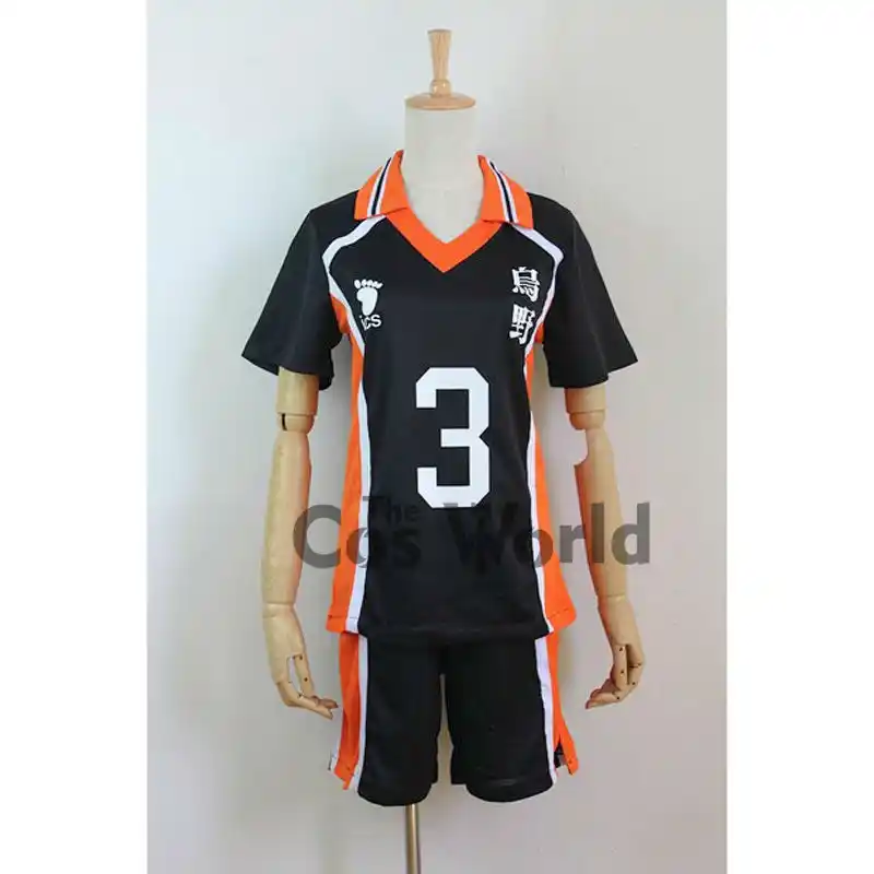 Haikyuu Maglietta Cosplay Maglia Hinata Shoyo Costume Karasuno Scuola Superiore Maglietta a Maniche Corte Kageyama Tobio Abbigliamento Sportivo per Uomo Donna